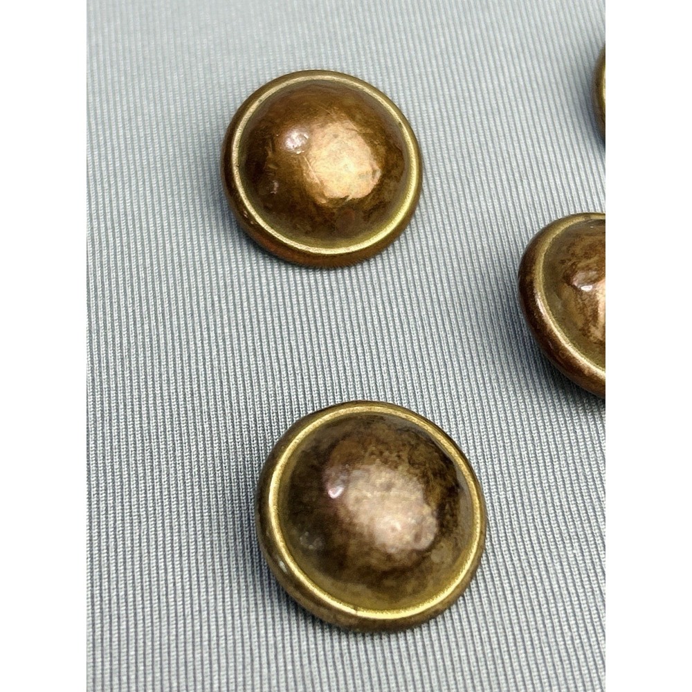 Vintage‎ Dome Metal Buttons Set Of 5 - Picture 3 of 10
